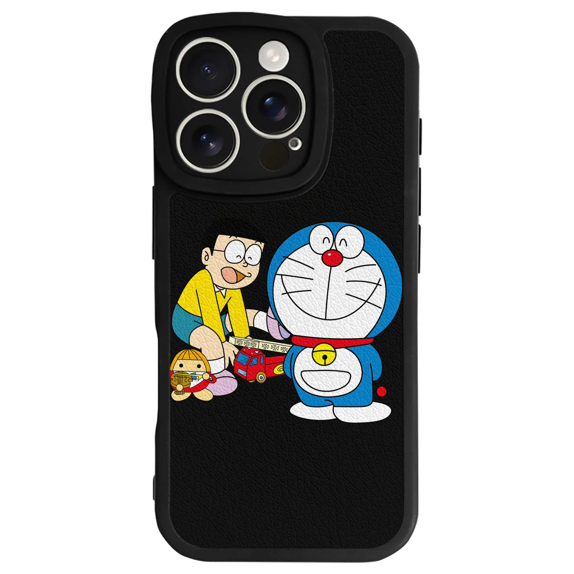 （画像用） ドラえもん Doraemon 【iPhone 16シリーズ対応】シリコンスマホケース（レザー調） 材質：シリコン
